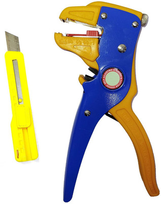 Inditrust Self adjusting Cable Wire Insulation Stripper Cutter Automatic Tool with Heavy Duty Cutter Knife Wire Cutter