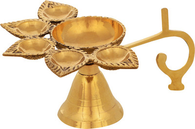 NAVYAKSH Pack of 1 Brass Table Diya(Height: 2.6 inch)
