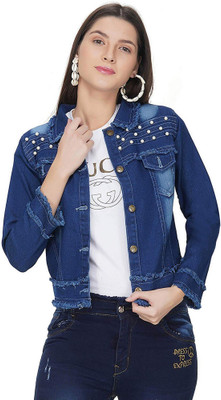 Wardah 3/4th Sleeve Solid Women Denim Jacket