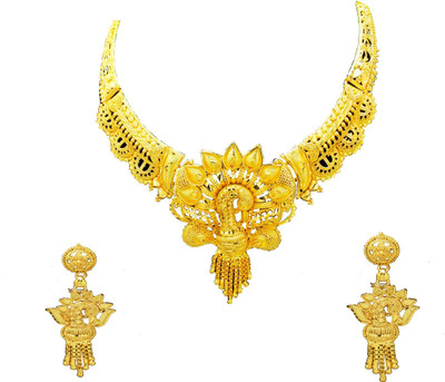 JSD Metal Gold-plated Gold Jewellery Set(Pack of 1)