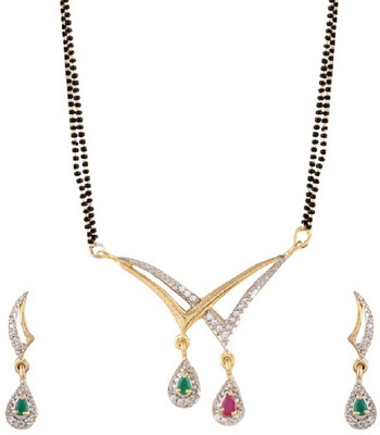 SEEU Metal Gold-plated Silver Jewellery Set(Pack of 1)