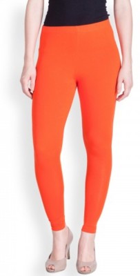 LUX LYRA Ankle Length Ethnic Wear Legging(Orange, Solid)