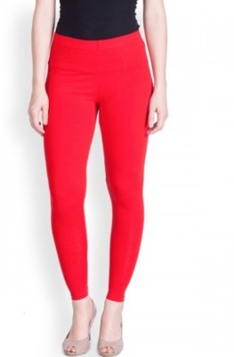 LUX LYRA Ankle Length Ethnic Wear Legging(Red, Solid)