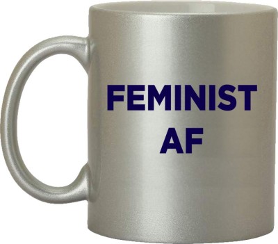RADANYA RNDPMG174SC Funny ''Feminist AF'' - 11 Oz Ceramic With C-handle (Microwave and Dishwasher Safe Ceramic Coffee Mug(350 ml)