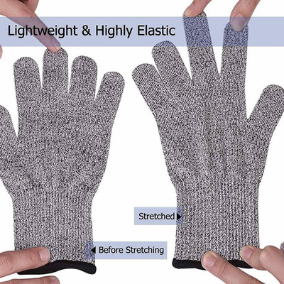 Modinity Cutting Cut Resistant Hand Safety Gloves Cut-Proof Level 5 Protection with Rubber Grade Finishing for Women Kitchen Food Vegitables, Gardening Care, Industrial (Free Size, Grey) Synthetic  Safety Gloves(Pack of 2) Modinity Cutting Cut Resistant Hand Safety Gloves Cut-Proof Level 5 Protection with Rubber Grade Finishing for Women Kitchen Food Vegitables, Gardening Care, Industrial (Free Size, Grey) Synthetic  Safety Gloves(Pack of 2)