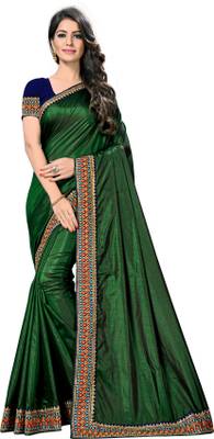 g fashion studio Solid Rajshahi Poly Silk Saree