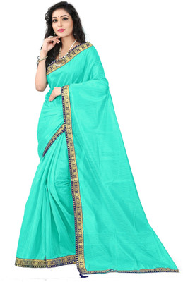 Divastri Self Design, Solid/Plain Bollywood Art Silk Saree(Green)
