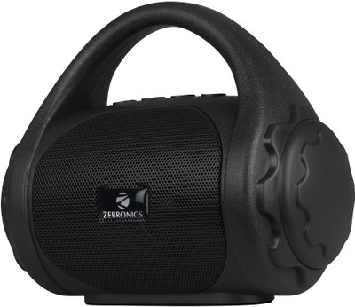 ZEBRONICS PSPK9 (County) Bluetooth Speaker with Built-in FM Radio ,Aux input 3 W Bluetooth Speaker(Black, Mono Channel)