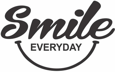 Asmi Collections 60 cm Smile Everyday Self Adhesive Sticker(Pack of 1)