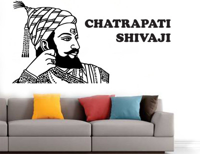 fuzzy 75 cm Chatrapati Shivaji Self Adhesive Sticker(Pack of 1)