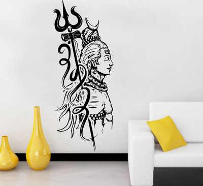 fuzzy 120 cm Lord Shiva Self Adhesive Sticker(Pack of 1)