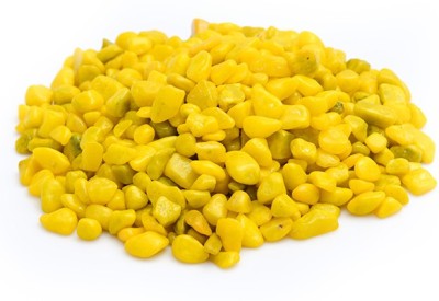 Green Plant indoor Aqurum03 Polished Oval Marble Pebbles(Yellow 1 kg)