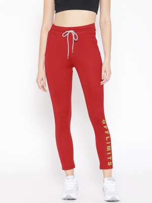 OFF LIMITS Solid Women Red Track Pants