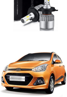 PRTEK LED Headlight Bulbs Conversion Kit, COB High Low Beam Headlamp, Dual Beam Head Light A81 Fog Lamp Car LED for Hyundai (12 V, 30 W)(i10, Pack of 2)