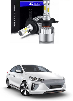 PRTEK LED Headlight Bulbs Conversion Kit, COB High Low Beam Headlamp, Dual Beam Head Light A86 Fog Lamp Car LED for Hyundai (12 V, 30 W)(i10, Pack of 2)