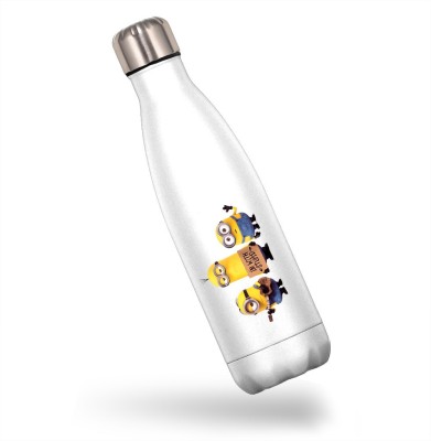 Tee Mafia I'm With Stupid Minion Thermos 750 ml Water Bottle(Set of 1, White)