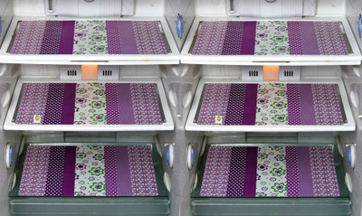 YELLOW WEAVES Fridge Mat(Width: 28 cm, Puprle)