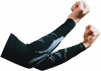 FRANKLY YOURS Cotton Arm Sleeve For Men & Women With Tattoo(Free, Black)