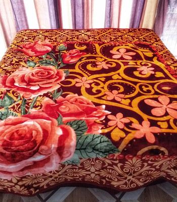 V.R.ENTERPRISES Damask Double Quilt for  Heavy Winter(Polyester, Multicolor)