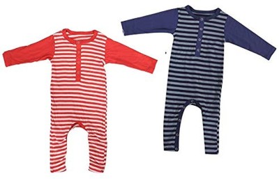 Mom's Home Baby Boys & Baby Girls Red, Blue Sleepsuit Baby Boys & Baby Girls Red, Blue Sleepsuit