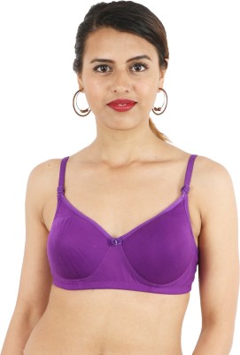 Burghal Style Lizard Seamless Molded Women Bralette Lightly Padded Bra(Purple)