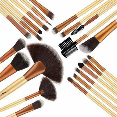 Pappilio Make Up Brushes Set With PU Leather Case(Pack of 24)