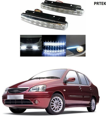 PRTEK Car Daytime Running Light 8 LED DRL Daylight Head Lamp Super White 12v Dc Car Fancy Lights  (White) A218 Car Fancy Lights(White)
