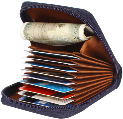 vizodo Genuine Leather Credit Card Holder Business Card Visiting Card Holder Identity Card ATM Card Holder Zipper Closure (10 Card Slots , Set of 1 Blue ) 10 Card Holder(Set of 1, Blue) vizodo Genuine Leather Credit Card Holder Business Card Visiting Card Holder Identity Card ATM Card Holder Zipper Closure (10 Card Slots , Set of 1 Blue ) 10 Card Holder(Set of 1, Blue)