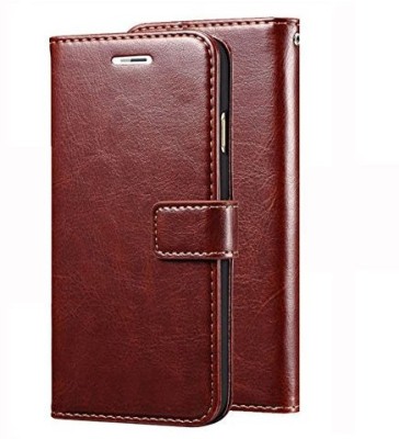 NKARTA Wallet Case Cover for Vintage Leather Flip Case for Samsung Galaxy A21s(Brown, Cases with Holder, Pack of: 1)