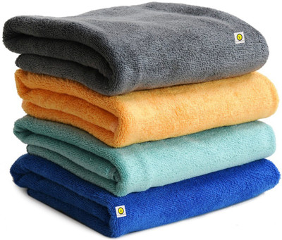 YELLOW WEAVES FI2742 Wet and Dry Microfibre Cleaning Cloth(4 Units)