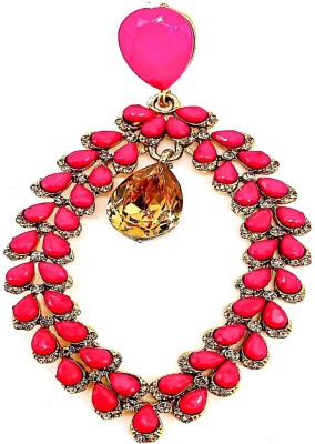 VEDAASSY DELIGHTFUL KUNDAN AND SPARKLING CRYSTAL DROP DANGLER Crystal Alloy Drops & Danglers