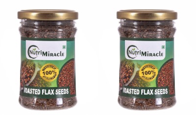 NUTRI MIRACLE nutri miracle roasted flax seed combo pack Roasted Flax Seeds(300 g, Pack of 2)