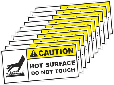 rangvishwa Hot Surface Do Not Touch Emergency Sign