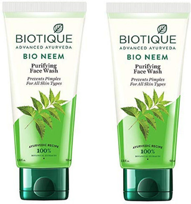 BIOTIQUE Advanced Ayurveda Bio Neem Purifying , 150ml (PACK OF 2) Face Wash(300 ml)