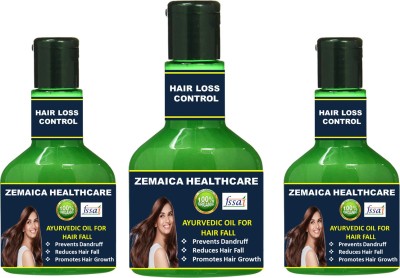 Zemaica Healthcare Hair Fall Control Oil - New Pack -Hair Fall Treatment Hair Regrowth Formaula Pack Of 3 Hair Oil(300 ml)