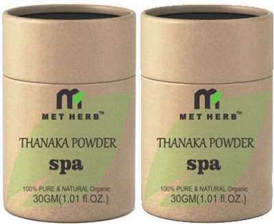 Metherb Thanaka powder for permanent hair removal 30g (Pack of 2) Cream(60 g)