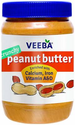 VEEBA Peanut Butter, Crunchy, 1 kg