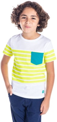 Nitt Hyman  - Cherry Crumble Boys Striped Polycotton Regular T Shirt(Multicolor, Pack of 1)