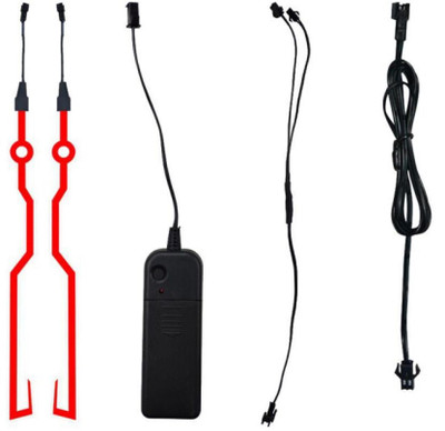 AutoPowerz Red Helmet strip light with multi function mode. LED Spot Light(Red, Black)
