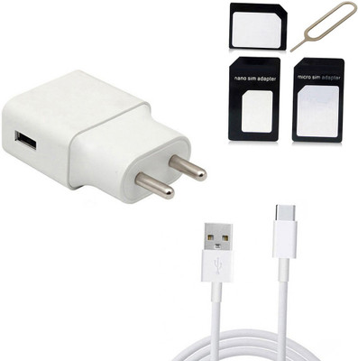 DAKRON Wall Charger Accessory Combo for Vivo V17(White)