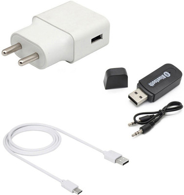 DAKRON Wall Charger Accessory Combo for Vivo Z1x(White)
