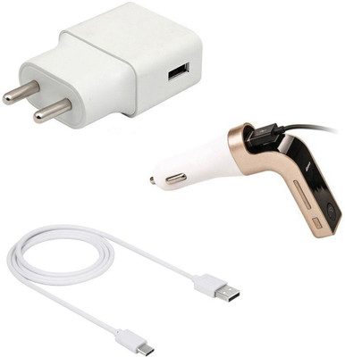SARVIN Wall Charger Accessory Combo for Motorola One Macro(White)