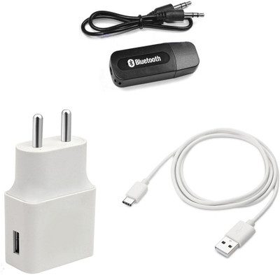 DAKRON Wall Charger Accessory Combo for Lenovo K10 Note(White)