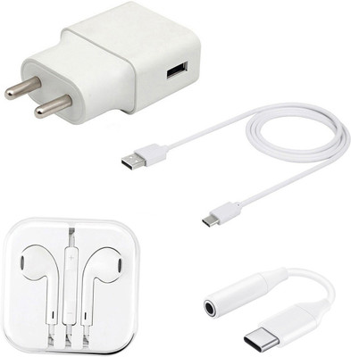 DAKRON Wall Charger Accessory Combo for OPPO F15(White)