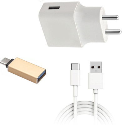 DAKRON Wall Charger Accessory Combo for OPPO A9 2020(White)
