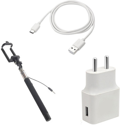 DAKRON Wall Charger Accessory Combo for Realme 5 Pro(White)