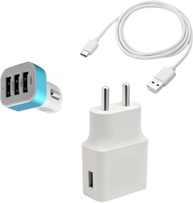 DAKRON Wall Charger Accessory Combo for Samsung Galaxy A70s(White)