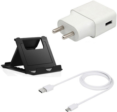 DAKRON Wall Charger Accessory Combo for Vivo Z1x(White)