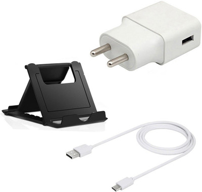 DAKRON Wall Charger Accessory Combo for OPPO F15(White)