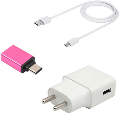 DAKRON Wall Charger Accessory Combo for Samsung Galaxy A20s(White)